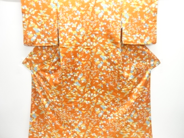 JAPANESE KIMONO / KOMON / FLORAL PLANTS